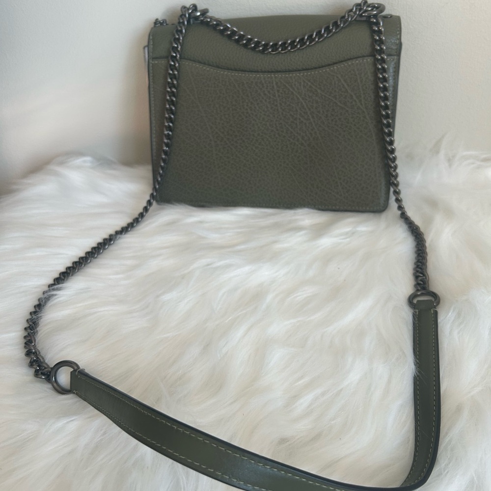 Coach Klare Olive Green Pebbled Leather Crossbody Bag Good - Picture 4 of 9